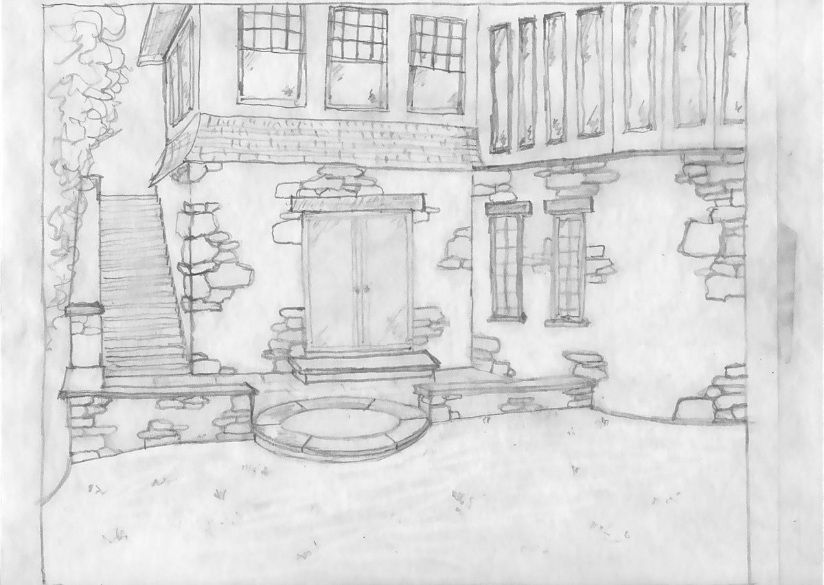 bluestone terrace sketch