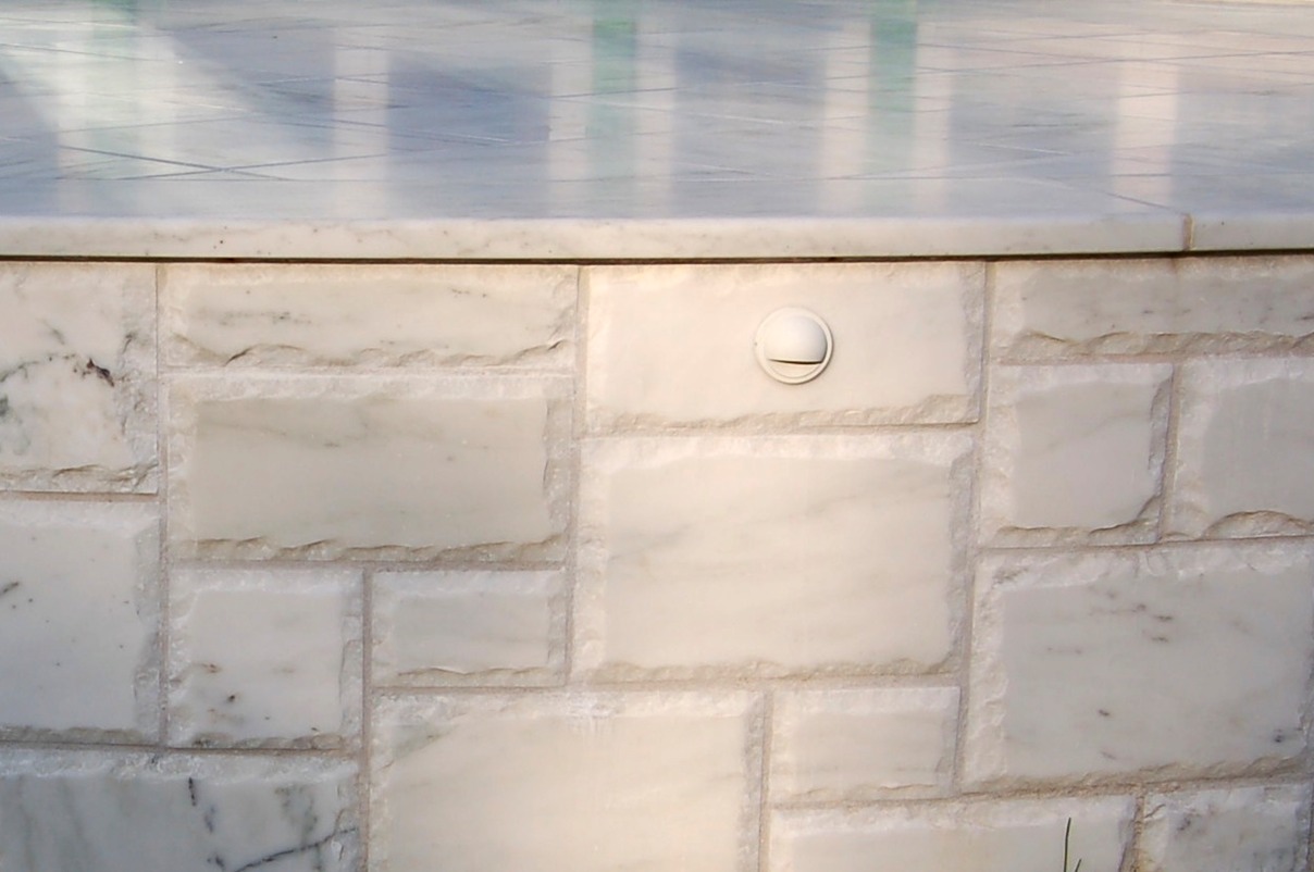 Marble terrace detail