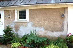 Improper repairs with portland cement