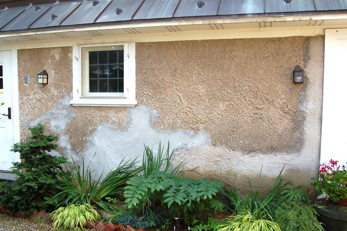 Improper repairs with portland cement