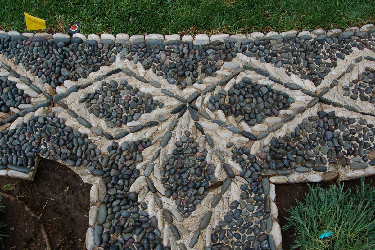 pebble mosaic path cleaned