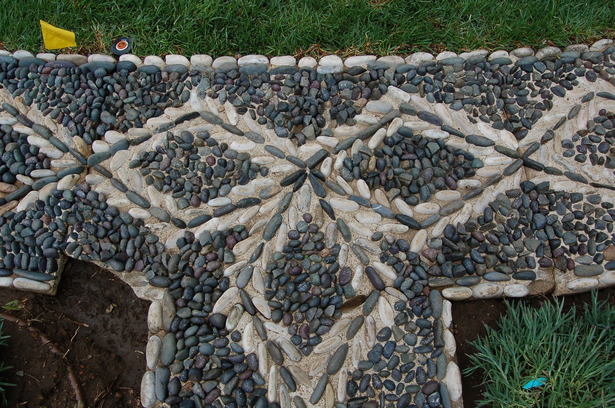 pebble mosaic path cleaned