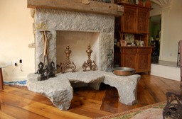 granite fireplace