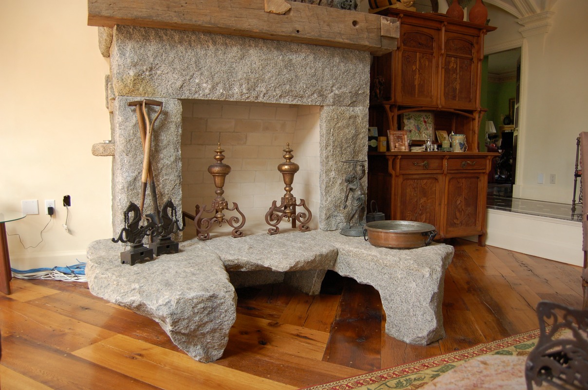 granite fireplace