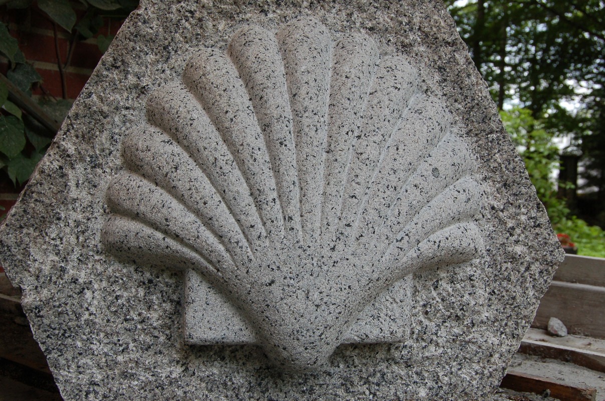 granite hand carved shell