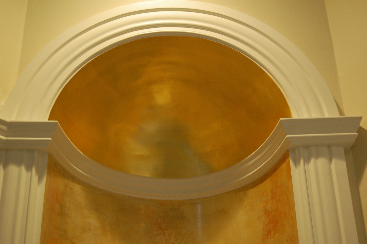 niche with 24k gold leaf