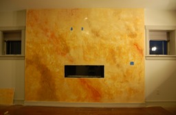 Venetian Plaster Fireplace
