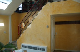 Venetian plaster music room 