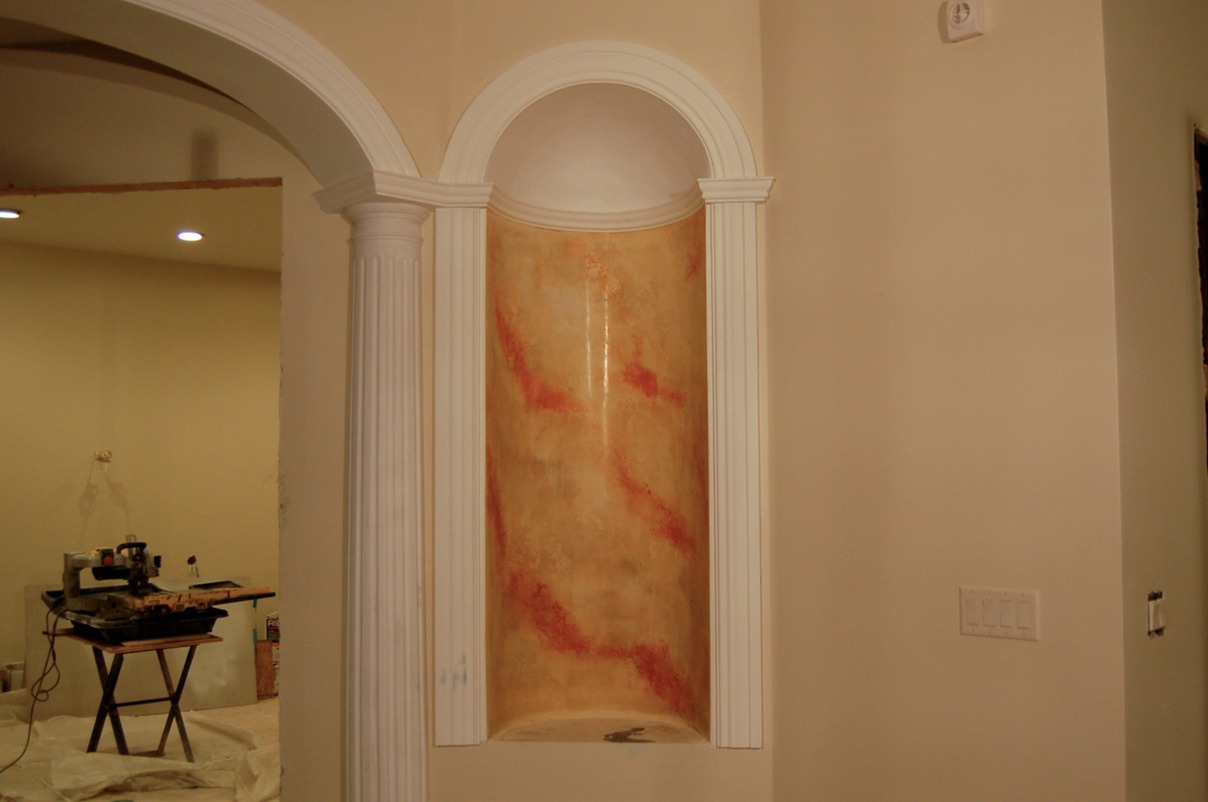 Venetian plaster niche